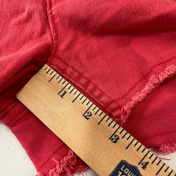 Gap Women's Hadley Red Cut Off Shorts Stretch Cotton Size 2 - Picture 8 of 10